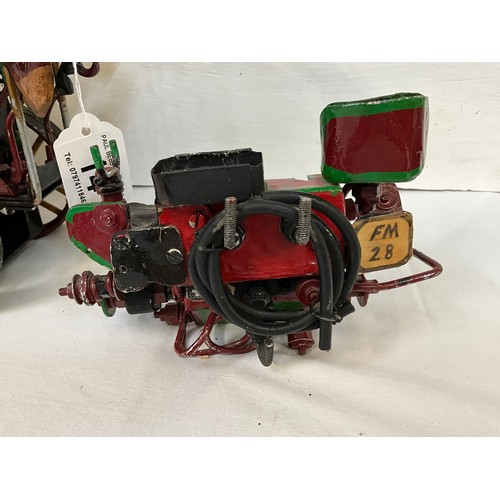 14 - FOLK ART / STEAM PUNK TRACTION ENGINE WITH  COAL BOX  