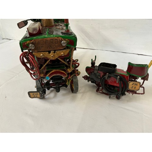 14 - FOLK ART / STEAM PUNK TRACTION ENGINE WITH  COAL BOX  