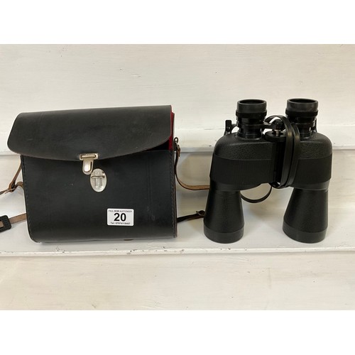 20 - GERMAN STEINER 16 X 50 BINOCULARS IN CASE