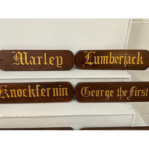 28 - QTY OF OAK NAME WALL PLAQUES