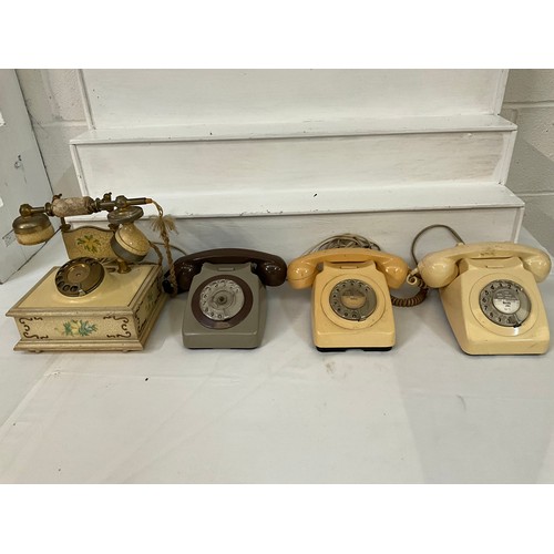 37 - BOX OF VINTAGE TELEPHONES (4)