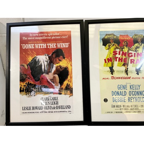 38 - 7 FRAMED FILM ADVERTISING POSTERS 17”X13”