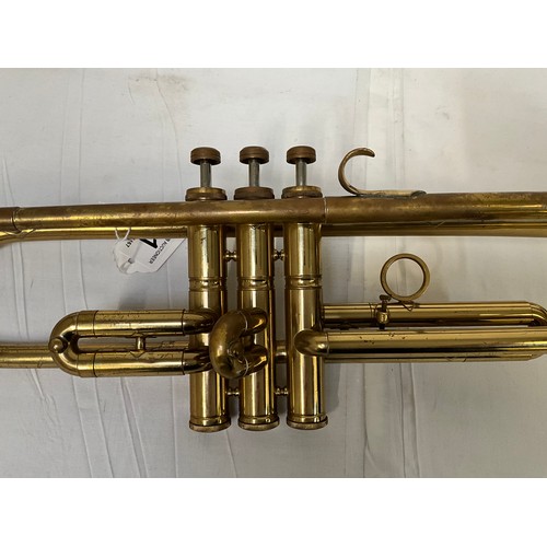 41 - VINTAGE CORTON BRASS TRUMPET WITH SPARE MOUTH PIECE