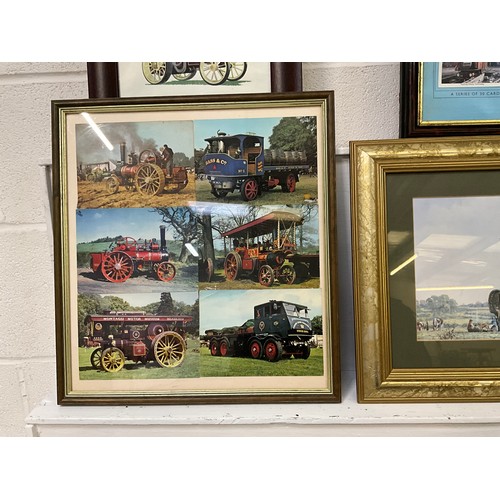 43 - QTY OF STEAM ENGINE RELATED ITEMS - MOSTLY PICTURES ETC 25”X18”