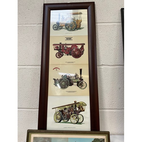 43 - QTY OF STEAM ENGINE RELATED ITEMS - MOSTLY PICTURES ETC 25”X18”