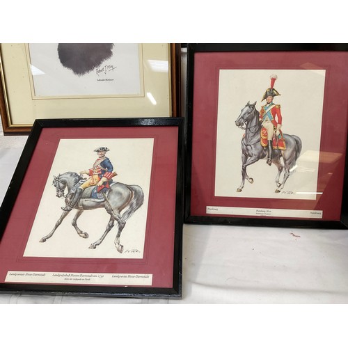 53 - QTY OF PICTURES TO INCLUDE MILITARY HORSE MEN ETC 20”X28”