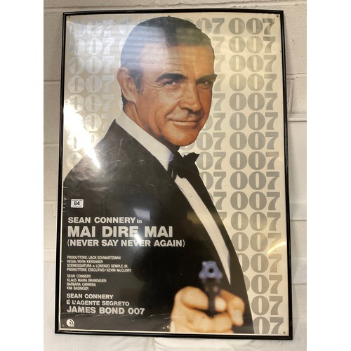 84 - JAMES BOND 007 FILM POSTER SEAN CONNERY NEVER SAY NEVER AGAIN 28”X40”