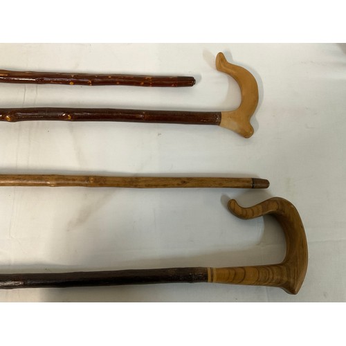 95 - 4 VINTAGE WALKING STICKS 41”X31”