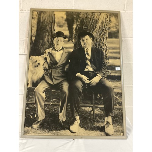 96 - FRAMED LAUREL AND HARDY PICTURE 41”X31”