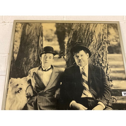 96 - FRAMED LAUREL AND HARDY PICTURE 41”X31”