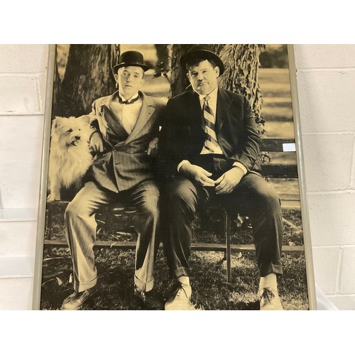 96 - FRAMED LAUREL AND HARDY PICTURE 41”X31”