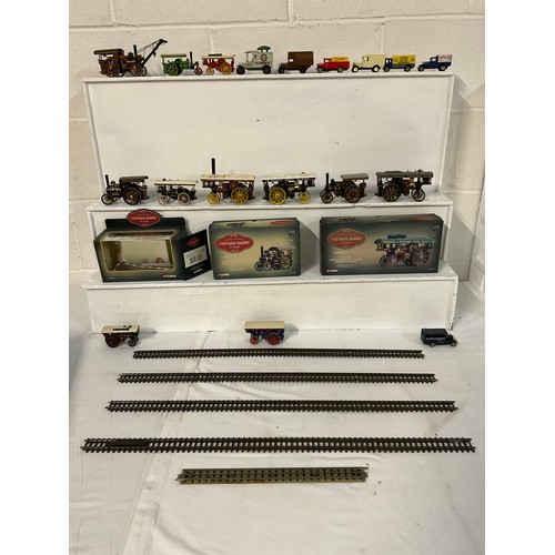 103 - BOX OF MODEL STEAM ENGINES LORRIES ETC