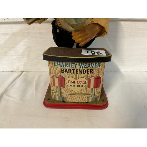 106 - VINTAGE BATTERY CHARLEY THE BAR TENDER TOY