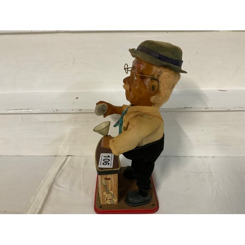 106 - VINTAGE BATTERY CHARLEY THE BAR TENDER TOY