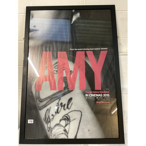 110 - AMY WHINEHOUSE FRAMED FILM POSTER 42”X29”