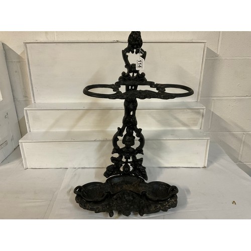 114 - REPRODUCTION CAST IRON STICK STAND A/F