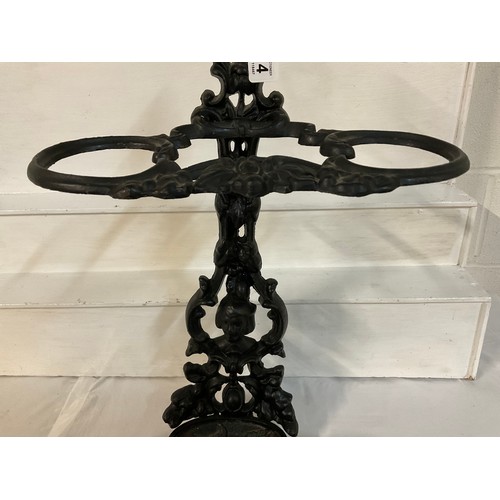 114 - REPRODUCTION CAST IRON STICK STAND A/F