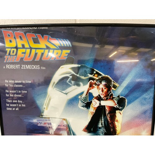 119 - FRAMED BACK TO THE FUTURE FILM POSTER  MICHEAL J FOX 32”X12”