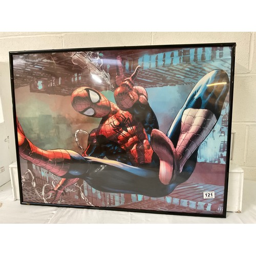 121 - FRAMED SPIDERMAN POSTER 12”X32”