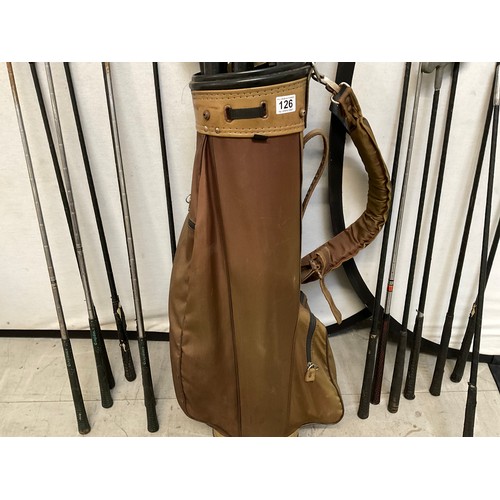 126 - QTY OF GOLF CLUBS AND BAG H46”