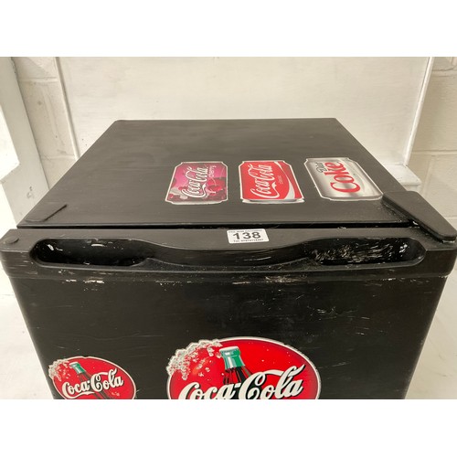 138 - TABLE TOP MINI FRIDGE A/F H20” L17” D19”