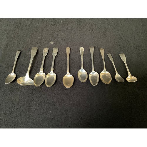 150 - 10 HALLMARKED SILVER TEA SPOONS H6”