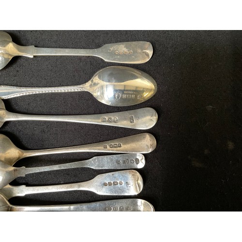 150 - 10 HALLMARKED SILVER TEA SPOONS H6”