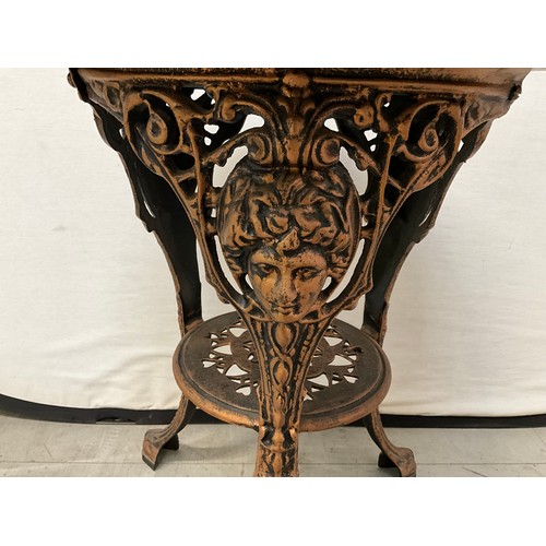 230 - VICTORIAN CAST IRON BASED PUB TABLE H28” D23”