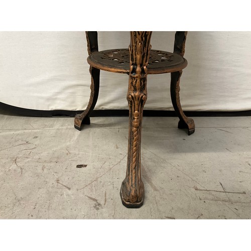 230 - VICTORIAN CAST IRON BASED PUB TABLE H28” D23”