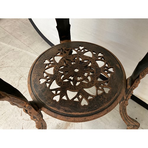 230 - VICTORIAN CAST IRON BASED PUB TABLE H28” D23”