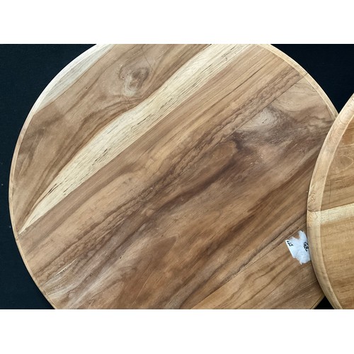 170 - PAIR OF WOODEN CIRCULAR TABLE TOPS DIA 25