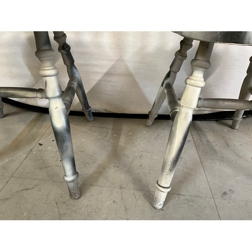 221 - PAIR OF PAINTED KITCHEN CHAIRS H34”