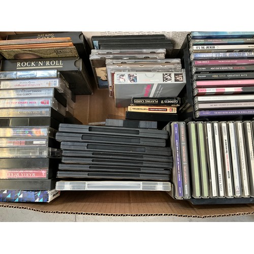 220 - VINTAGE BUSH RECORD DECK AND 3 BOXES OF DVD