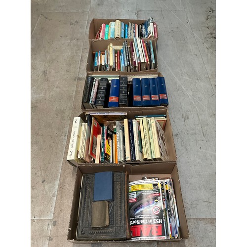 219 - 5 BOXES OF BOOKS AND MAGAZINES