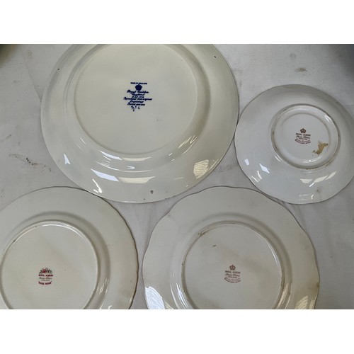 212 - BOX OF CHINA PLATES PEDASTAL ETC