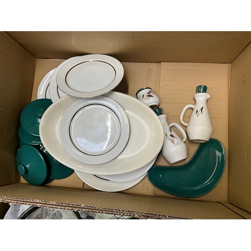 205 - 6 BOXES OF CHINA DINNERWARE ETC