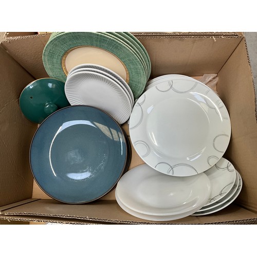 205 - 6 BOXES OF CHINA DINNERWARE ETC