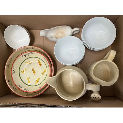 205 - 6 BOXES OF CHINA DINNERWARE ETC