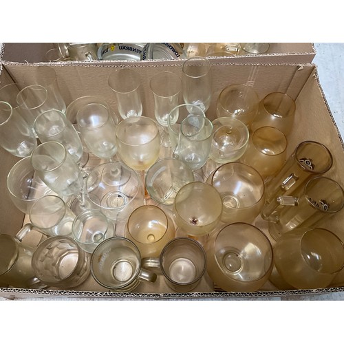 204 - 4 BOXES OF DRINKING GLASSES ETC A/F