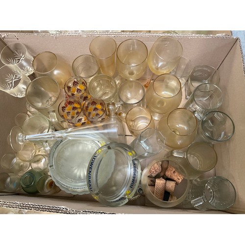 204 - 4 BOXES OF DRINKING GLASSES ETC A/F