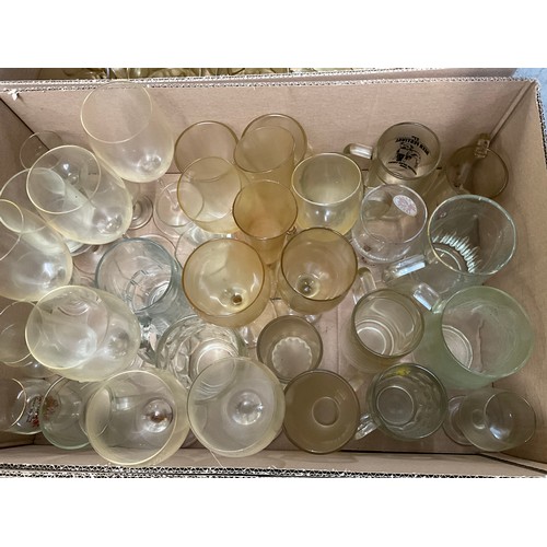 204 - 4 BOXES OF DRINKING GLASSES ETC A/F