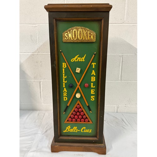 241 - MODERN SNOOKER AND BILLARD THEMED CABINET H29.5” L12”