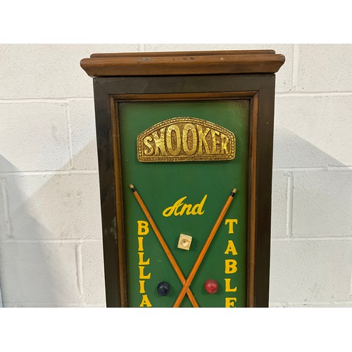 241 - MODERN SNOOKER AND BILLARD THEMED CABINET H29.5” L12”