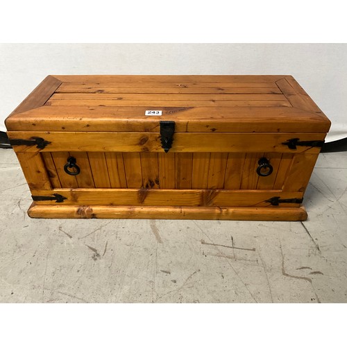 243 - MODERN PINE BOX H12” L29.5” D12”