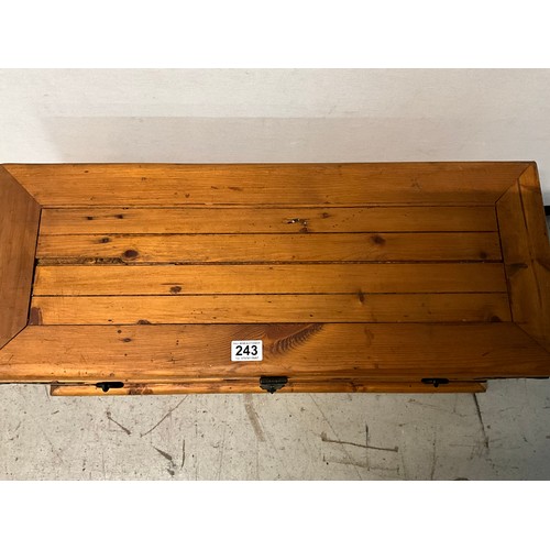 243 - MODERN PINE BOX H12” L29.5” D12”