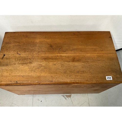 255 - MAHOGANY BLANKET BOX H21” L34” D17”