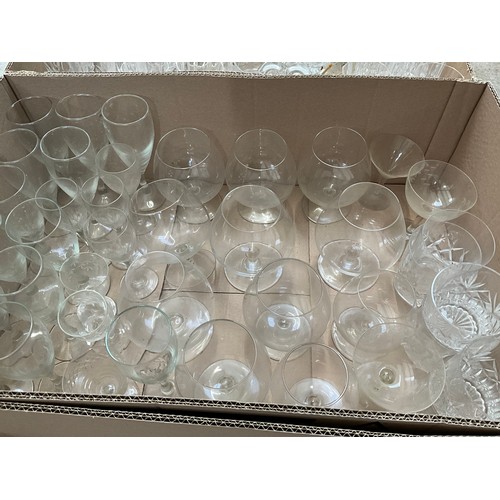 2 - FOUR BOXES OF GLASSWARE (MOSTLY DRINKING GLASSES)