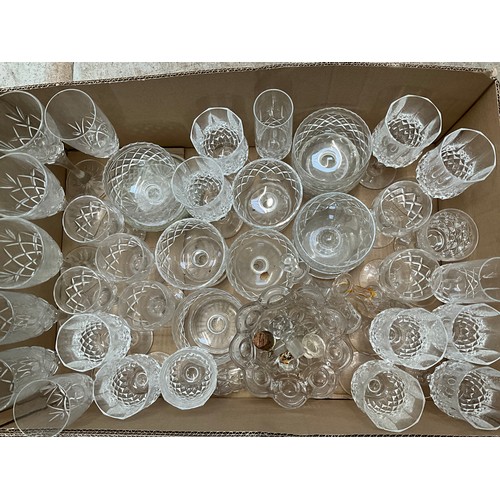 2 - FOUR BOXES OF GLASSWARE (MOSTLY DRINKING GLASSES)