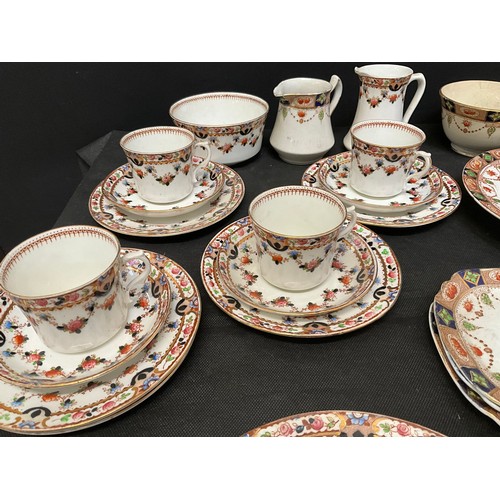 14 - TWO BOXES OF BONE CHINA PART  TEA SETS TO INCLUDE MEAKIN ROYAL STANDARD ROYAL WORCESTER ETC