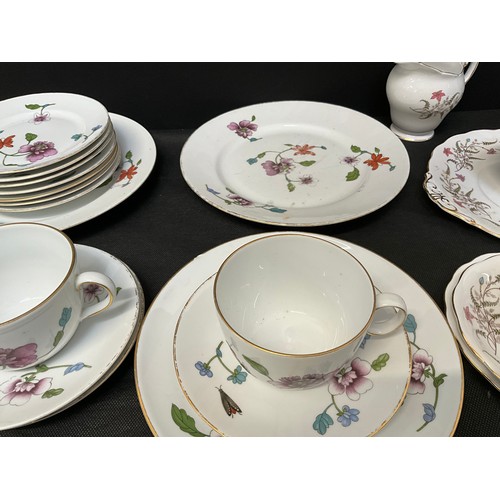 14 - TWO BOXES OF BONE CHINA PART  TEA SETS TO INCLUDE MEAKIN ROYAL STANDARD ROYAL WORCESTER ETC